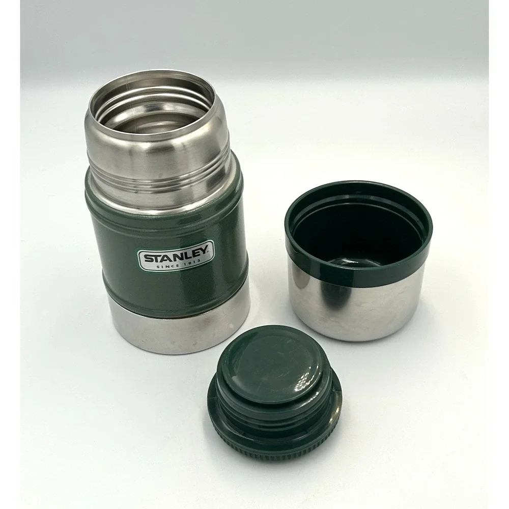 Stanley Classic 17 oz Vacuum Insulated Food Jar Hammertone Green Stainless Steel